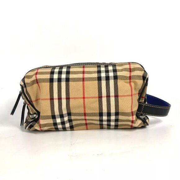 BURBERRY Pouch check Clutch bag with handle - Picture 4 of 16